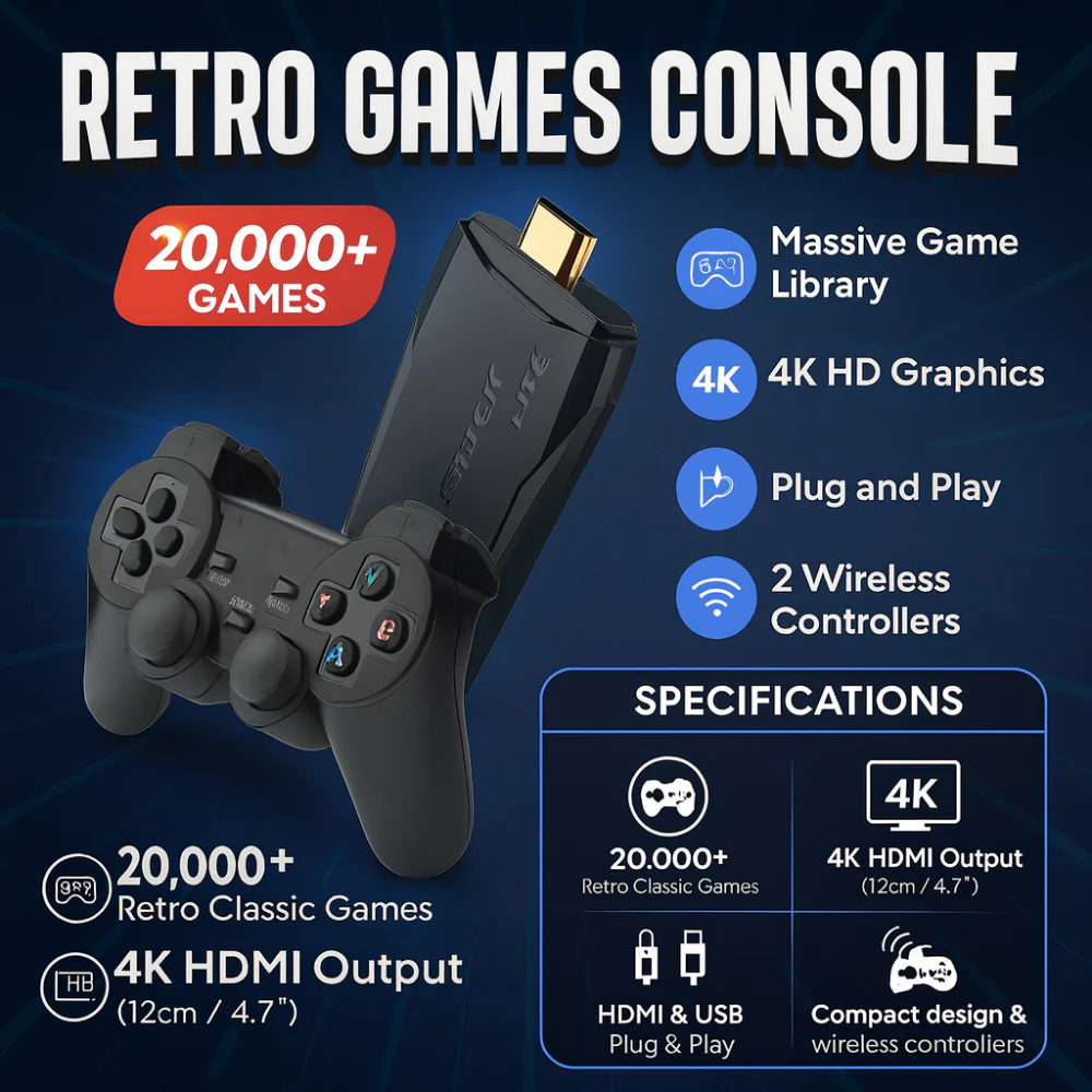 Retro Games Console 4K 20000+ Boy Game Classic Best Multi Console Video Games - Image 4