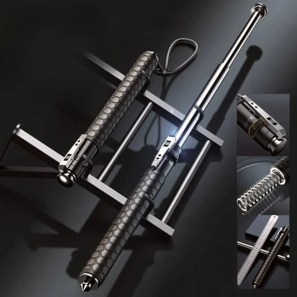 Automatic Hiking Walking Stick Safety Trekking Pole - Image 10