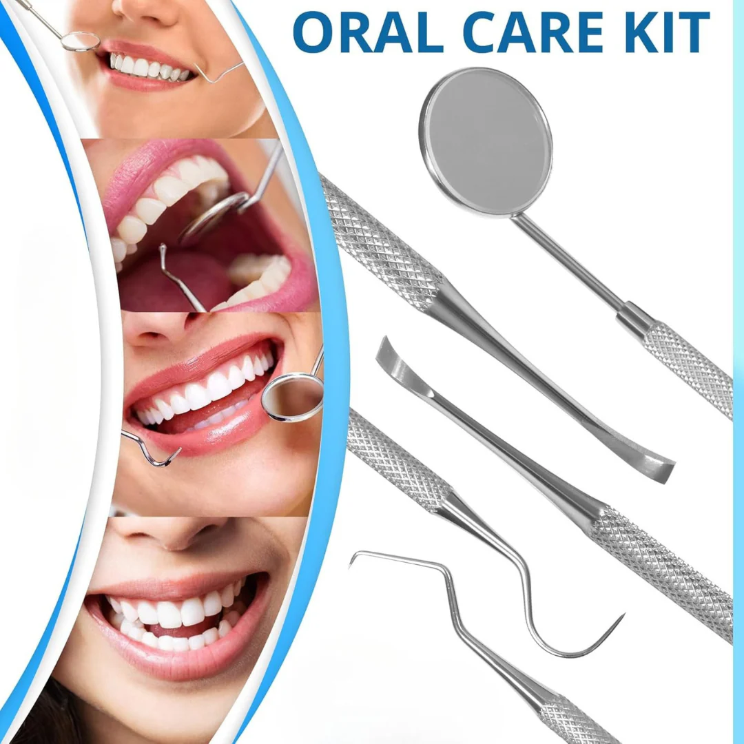 Dental Tools | Stainless Steel Tartar Remover Set for Home - Image 4