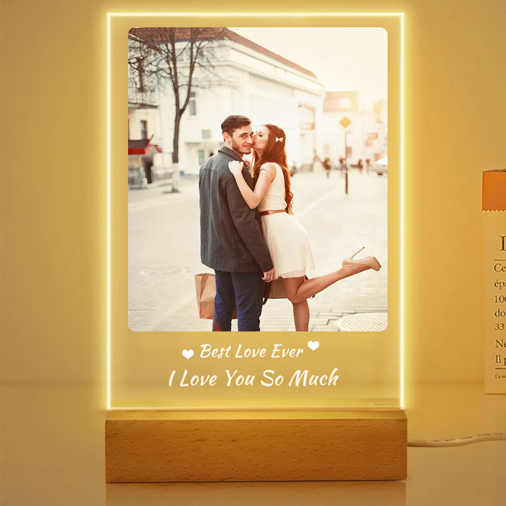 Digital Photo Frame Acrylic Light Night Lamp - Image 3