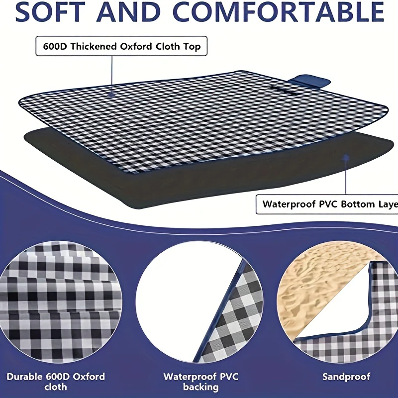 Extra Large Waterproof Picnic Blanket | Foldable Outdoor Mat - Image 4