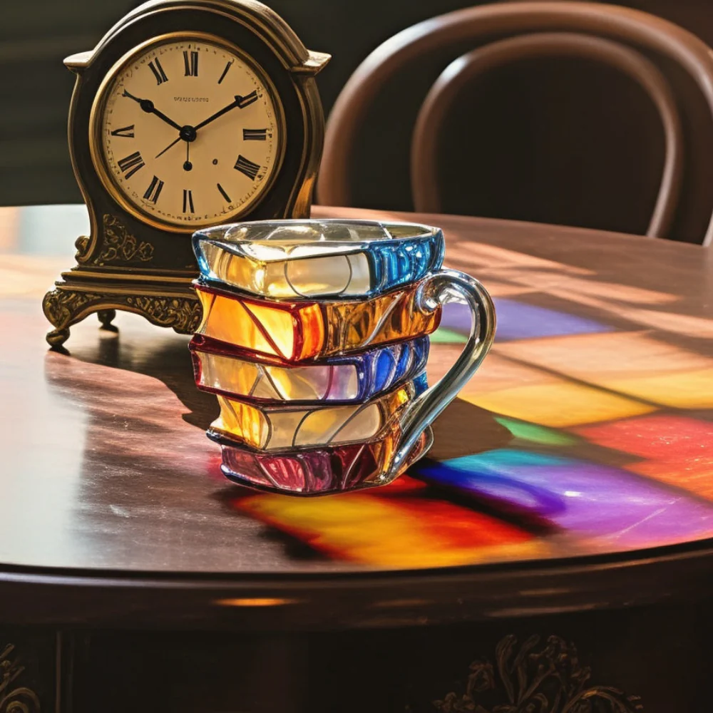 Glass Coffee Mug Book Spine Design - Image 5