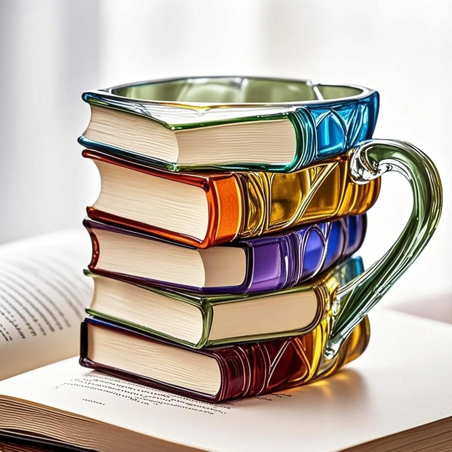 Glass Coffee Mug Book Spine Design - Image 9