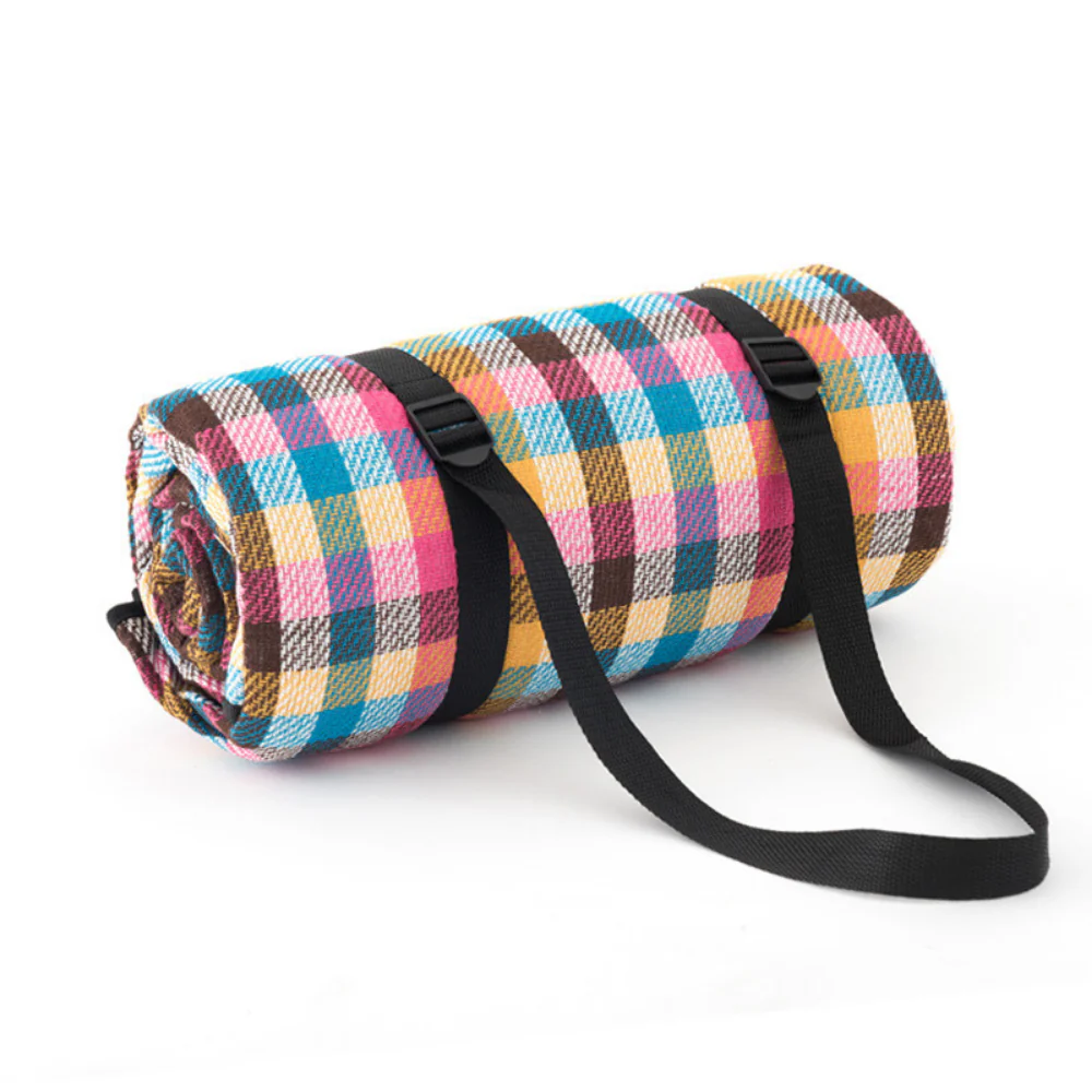 Outdoor Plaid Picnic Blanket | Waterproof Foldable Mat - Image 3