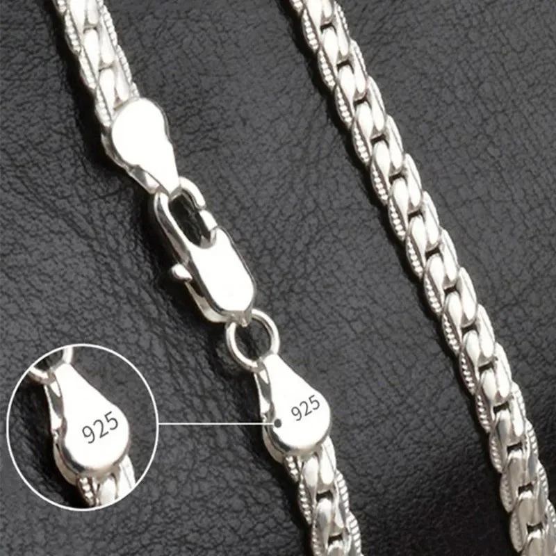 Sterling Silver Chain Necklace for Women Elegant Gift - Image 3