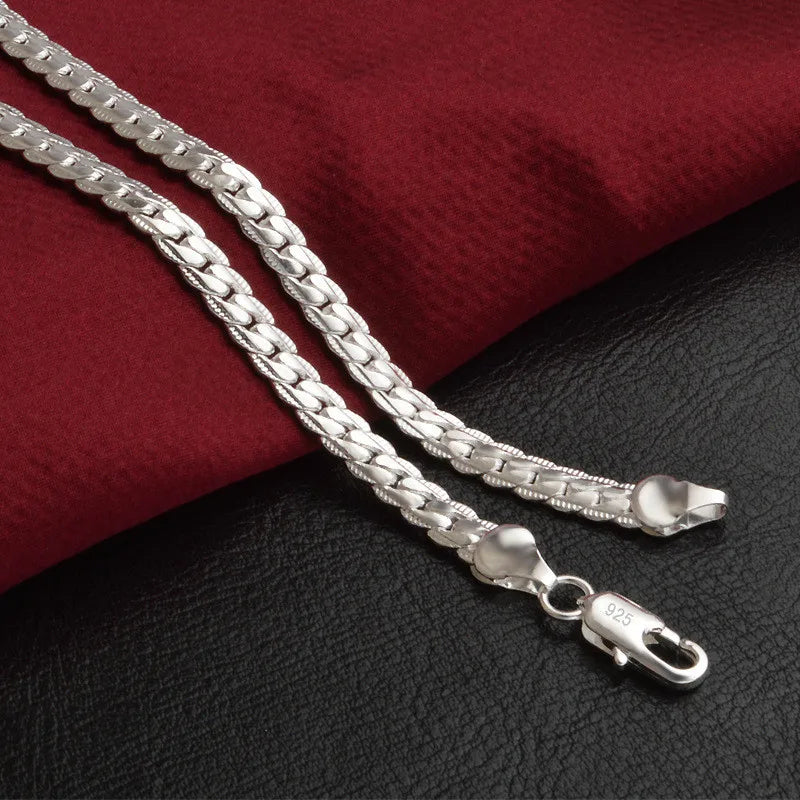 Sterling Silver Chain Necklace for Women Elegant Gift - Image 4