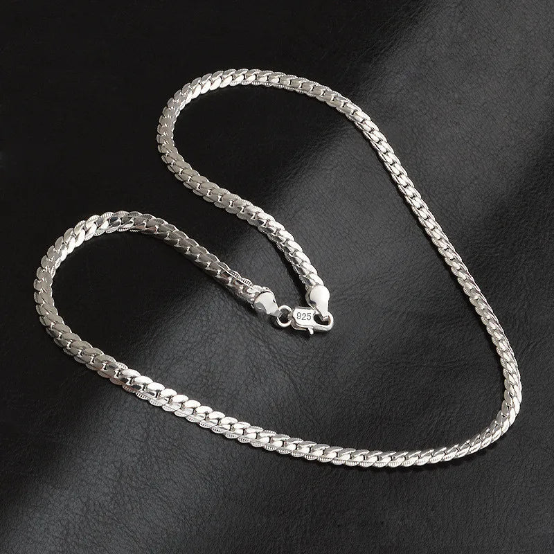 Sterling Silver Chain Necklace for Women Elegant Gift - Image 6
