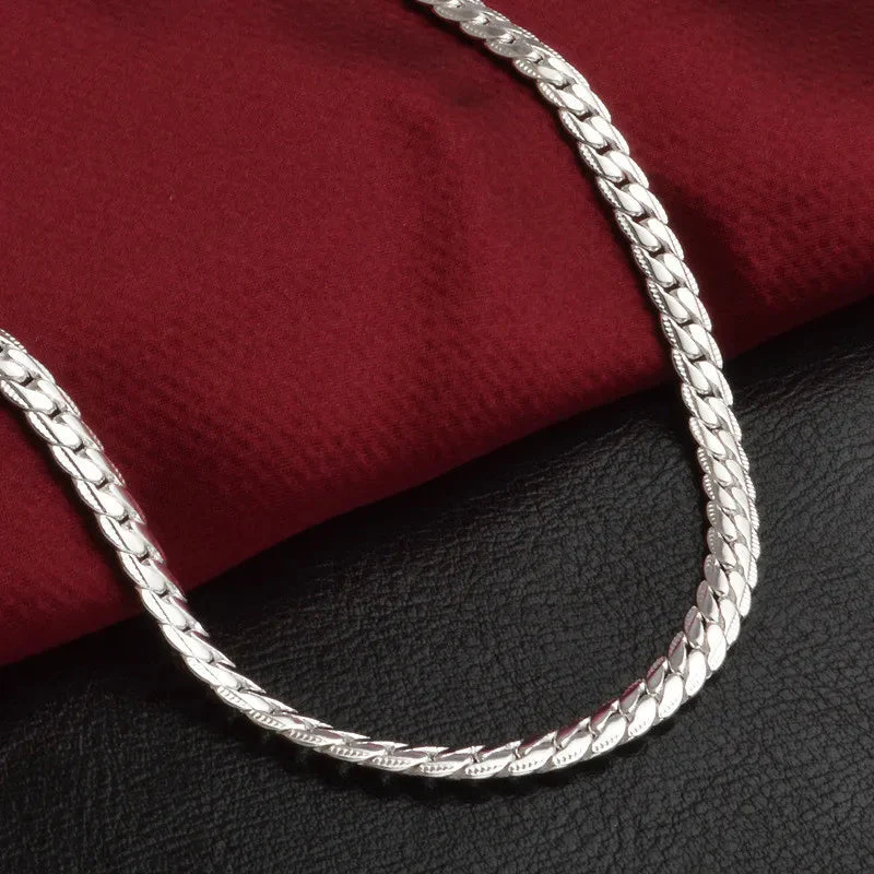 Sterling Silver Chain Necklace for Women Elegant Gift - Image 7