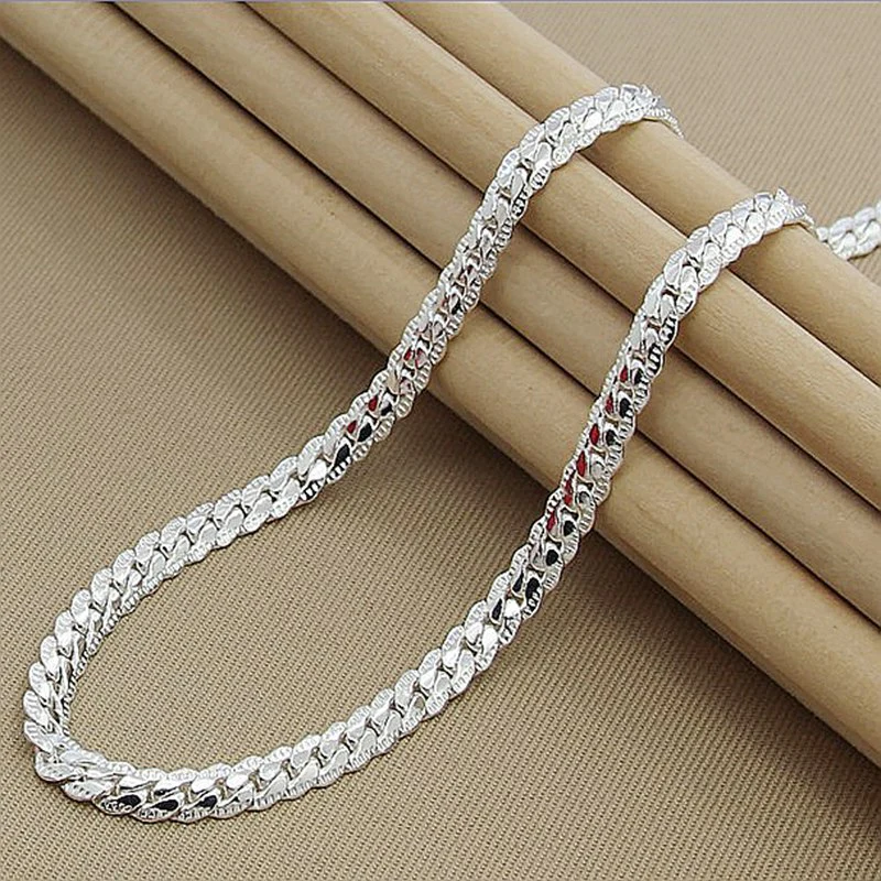 Sterling Silver Chain Necklace for Women Elegant Gift - Image 8