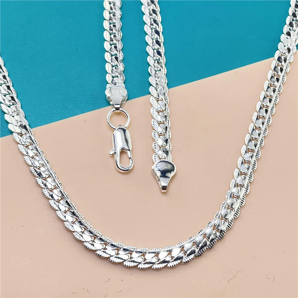 Sterling Silver Chain Necklace for Women Elegant Gift - Image 9