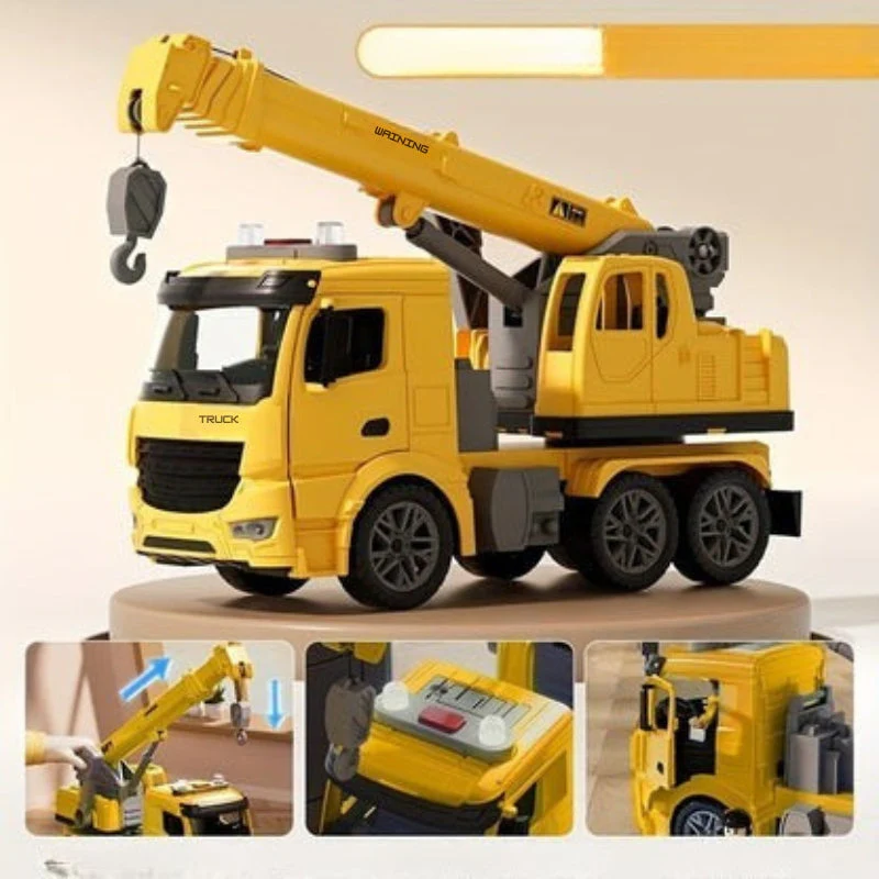 Toy Crane Truck with Lights and Sounds - Image 4