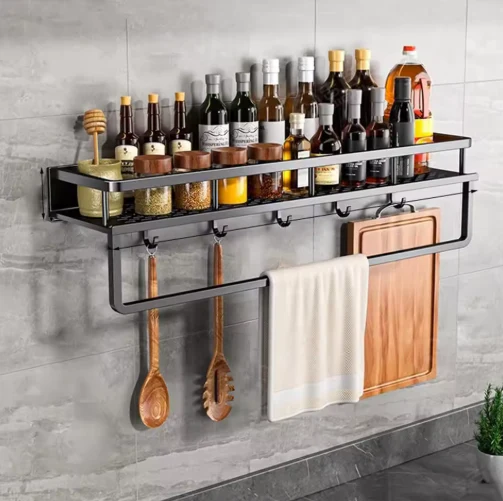 Wall Shelf Metal Kitchen Storage Organiser - Image 3
