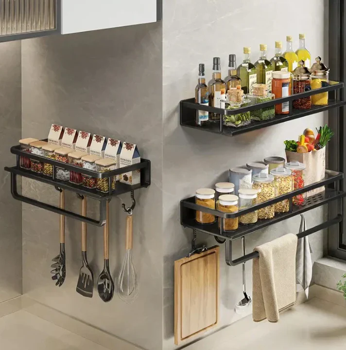 Wall Shelf Metal Kitchen Storage Organiser - Image 4