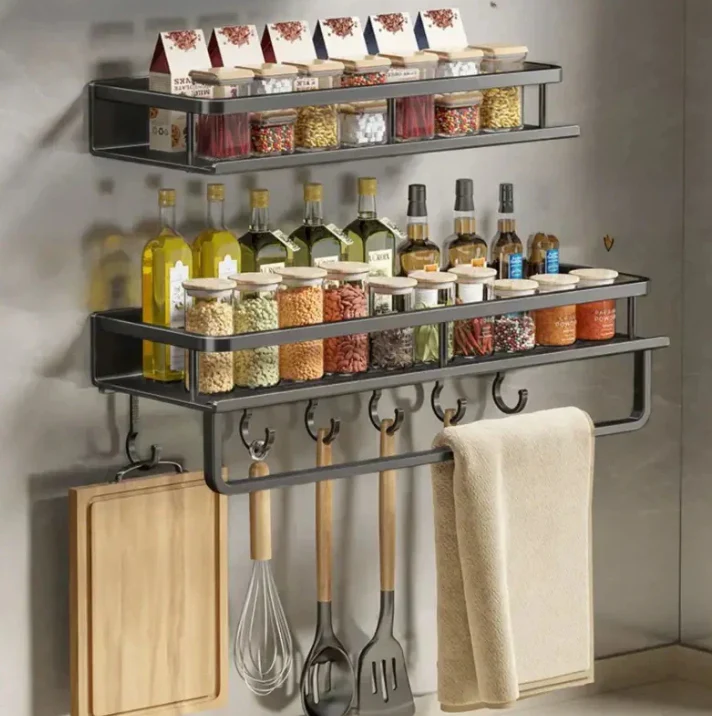 Wall Shelf Metal Kitchen Storage Organiser - Image 5